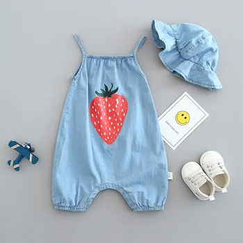 Summer Unisex Baby Rompers Newborn Baby Clothes Toddler Fruit Denim Romper Jumpsuit with Hat One-Pieces 
Summer Unisex Baby Rompers Newborn Baby Clothes Toddler Fruit Denim Romper Jumpsuit with Hat One-Pieces