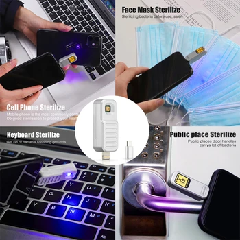 5V UV Sterilizer Portable Mini UVC Lamp Phone Type-C / Lighting Port LED Light Sterilizer Disinfection
5V UV Sterilizer Portable Mini UVC Lamp Phone Type-C / Lighting Port LED Light Sterilizer Disinfection