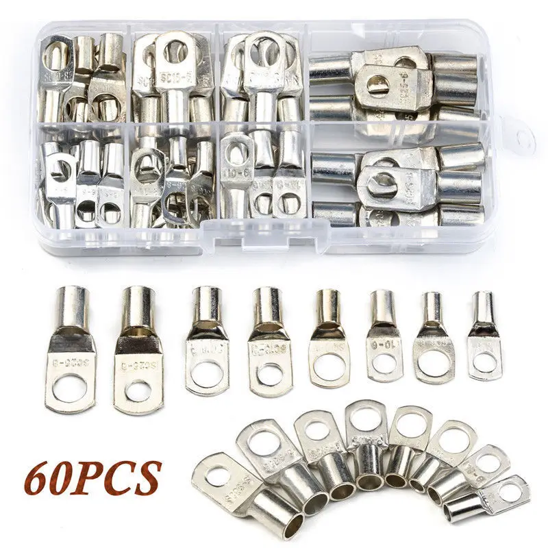 Copper nose 60pcs camera terminal block copper ring terminal lug SC welding connector
Copper nose 60pcs camera terminal block copper ring terminal lug SC welding connector