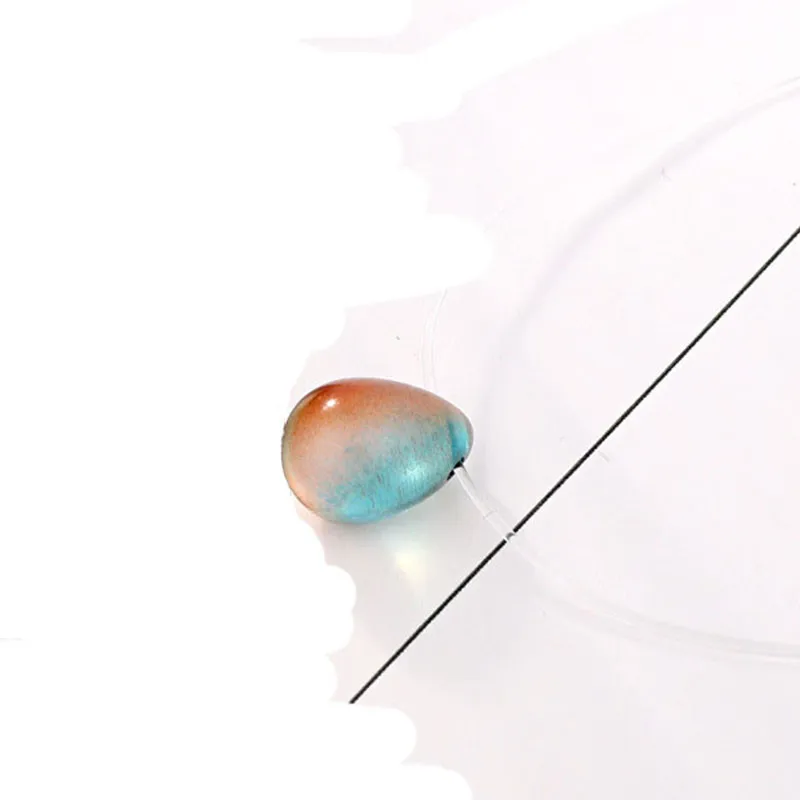 Mermaid Tear Necklaces Water Drop Crystal Choker Necklaces Transparent Fishing Line Invisible Chain Necklaces Collier Wholesale