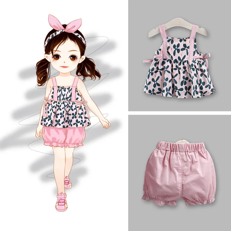 New Style Western Style 2019 Girls Korean-style Children's Network Red Set Ultra-Summer Wear Small Love Expression Baby Cotton 1
New Style Western Style 2019 Girls Korean-style Children's Network Red Set Ultra-Summer Wear Small Love Expression Baby Cotton 1