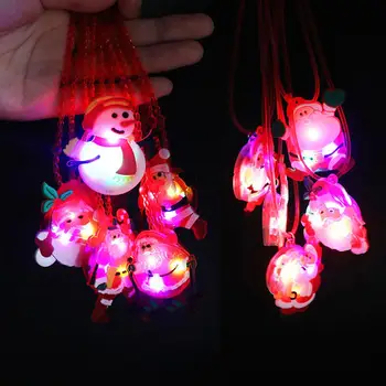 Xmas Santa Snowman Flashing Glowing Necklace Party Toy Kid Gifts Pendants Decor Lightness Portability Convenient Carrier
Xmas Santa Snowman Flashing Glowing Necklace Party Toy Kid Gifts Pendants Decor Lightness Portability Convenient Carrier