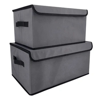 2 Size Storage Boxes with Lids No Smell Non-woven fabric Clear Storage Baskets Containers Bins With Double Cover Organizer
2 Size Storage Boxes with Lids No Smell Non-woven fabric Clear Storage Baskets Containers Bins With Double Cover Organizer