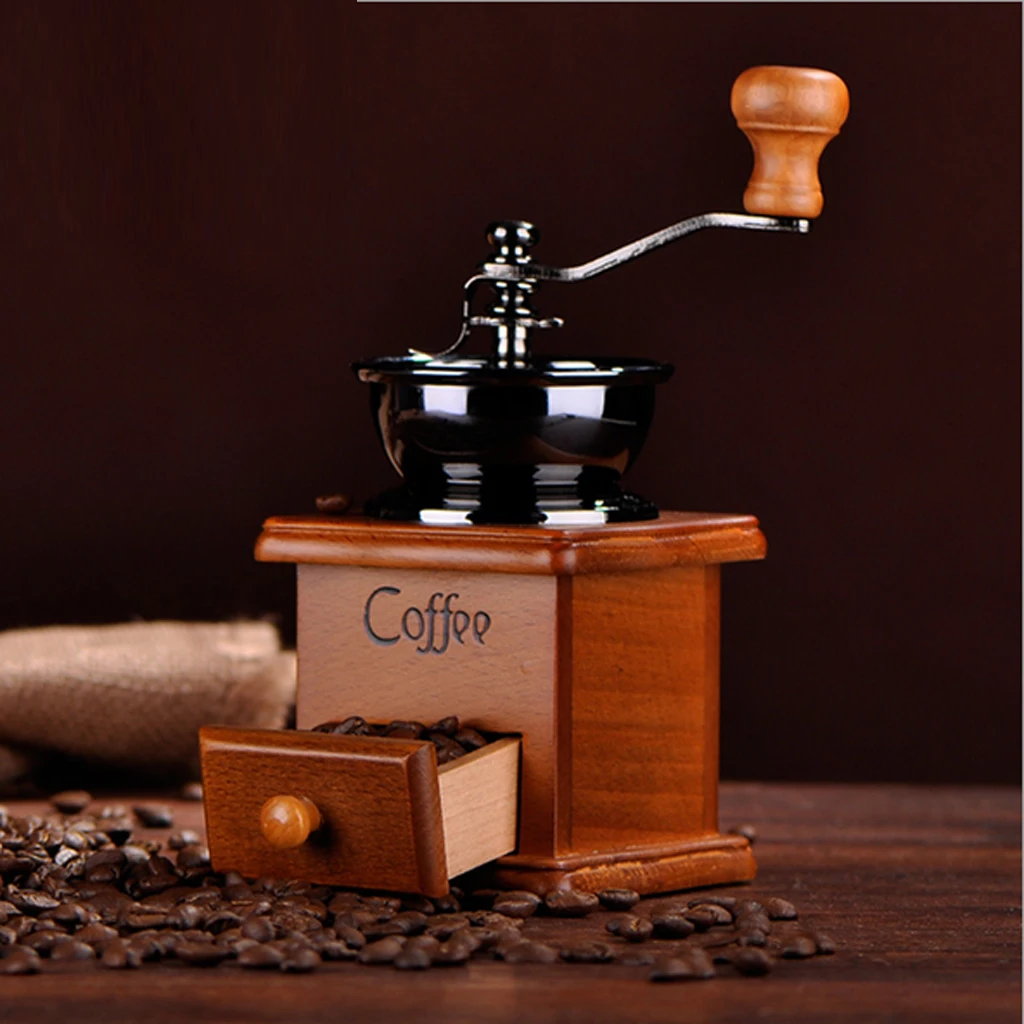 Manual Coffee Bean Spice Nuts Grinder Hand Mill Ceramic Core Antique Style Manual Coffee Bean Spice Nuts Grinder Hand Mill Ceramic Core Antique Style