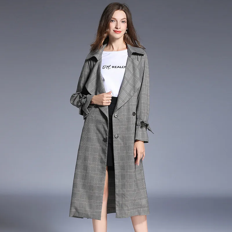 Bell Sleeve Pattern Overcoat Women's 2019 Autumn New Style Thousands of Birds Slim Fit Long Large Lapel CHIC Trench Coat
Bell Sleeve Pattern Overcoat Women's 2019 Autumn New Style Thousands of Birds Slim Fit Long Large Lapel CHIC Trench Coat