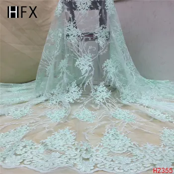 HFX High Quality African French Net Lace Fabric with sequin mint green Tulle Lace Embroidery Lace Material For Women Dres H2355
HFX High Quality African French Net Lace Fabric with sequin mint green Tulle Lace Embroidery Lace Material For Women Dres H2355