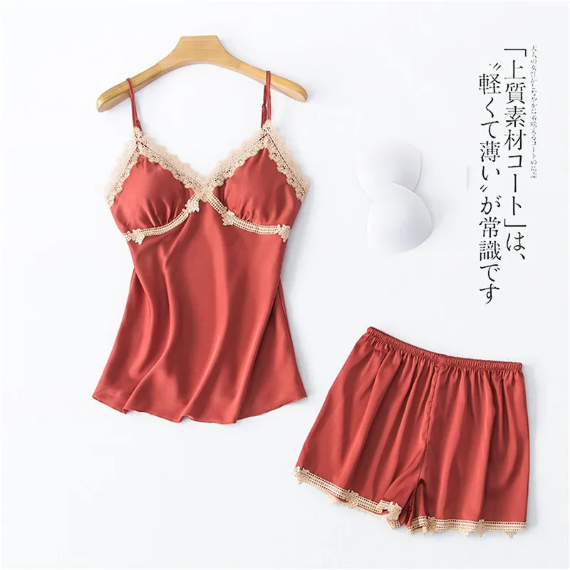 Женская летняя атласная пижама-шорты Daeyard, пижама из двух предметов, кружевное нижнее белье, одежда для сна, домашняя одежда
Женская летняя атласная пижама-шорты Daeyard, пижама из двух предметов, кружевное нижнее белье, одежда для сна, домашняя одежда