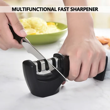 New Professional Three Stages Knife Sharpener Tungsten Steel+Ceramic Multi-function Home Kitchen Quick Sharpening Tool
New Professional Three Stages Knife Sharpener Tungsten Steel+Ceramic Multi-function Home Kitchen Quick Sharpening Tool