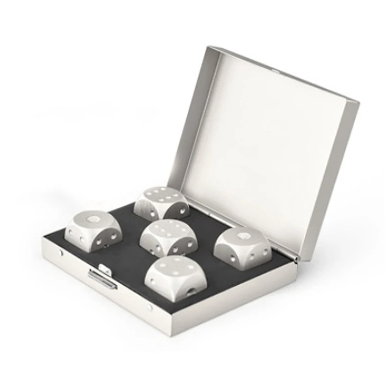 Ices Aluminium Alloy Dies Of Heavy Solid Playing Copper Tool Game Camping Poker Dice Set With Case Silver
Ices Aluminium Alloy Dies Of Heavy Solid Playing Copper Tool Game Camping Poker Dice Set With Case Silver