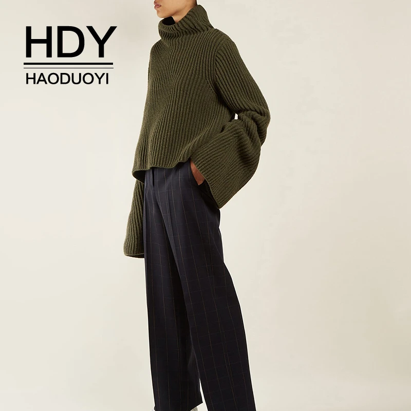 HDY Haoduoyi Personality Casual Loose Simple Temperament Cold Light Solid Groove Cuff Rib High Collar Short Turtleneck Sweater
HDY Haoduoyi Personality Casual Loose Simple Temperament Cold Light Solid Groove Cuff Rib High Collar Short Turtleneck Sweater