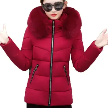 Women Winter Warm Detachable Faux Fur Collar Hooded Coat Cotton Down Jacket Long Coat Plus Size
Women Winter Warm Detachable Faux Fur Collar Hooded Coat Cotton Down Jacket Long Coat Plus Size