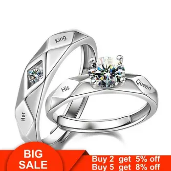 2 Rings Couple Promise ring 925 Sterling silver AAA cz Lovers Engagement Wedding band Rings for women Statement Jewelry Sizeable
2 Rings Couple Promise ring 925 Sterling silver AAA cz Lovers Engagement Wedding band Rings for women Statement Jewelry Sizeable