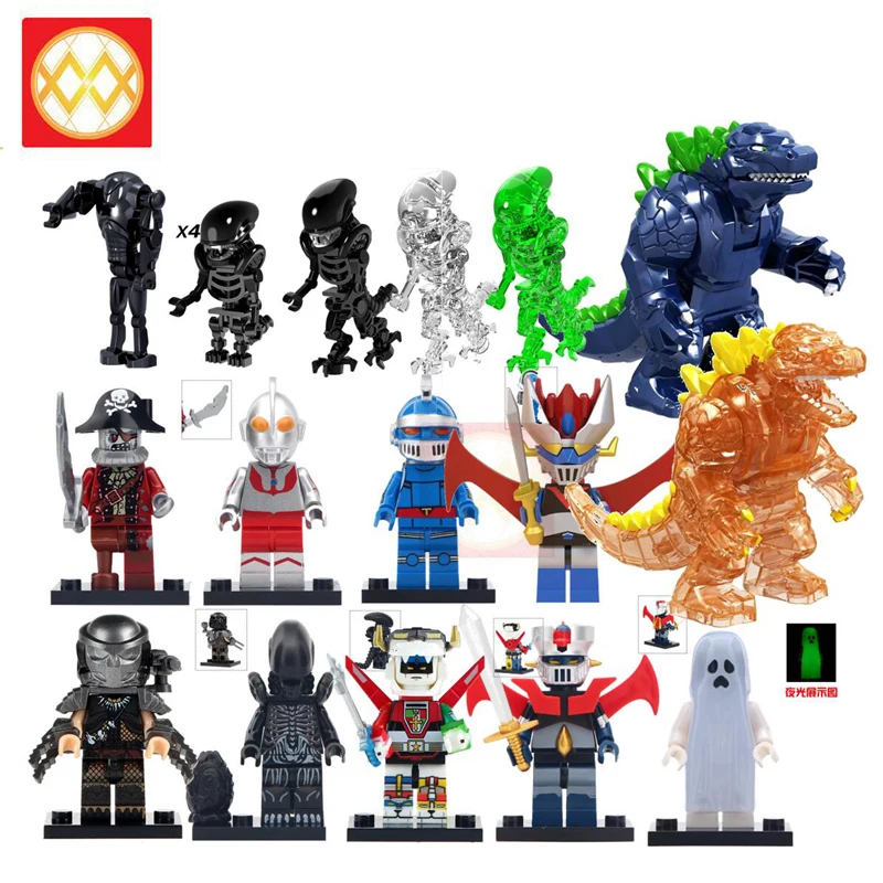 Single Alien Predator Voltron Lion of the far universe Force Mazinger Z Ghost Brick Building Blocks Gifts Toys for Children