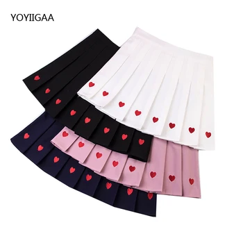 2020 Summer Women Pleated Skirts Love Embroidered Sweet Elastic Waist Ladies Mini Skirt High Waist A-Line Female Short Skirts
2020 Summer Women Pleated Skirts Love Embroidered Sweet Elastic Waist Ladies Mini Skirt High Waist A-Line Female Short Skirts