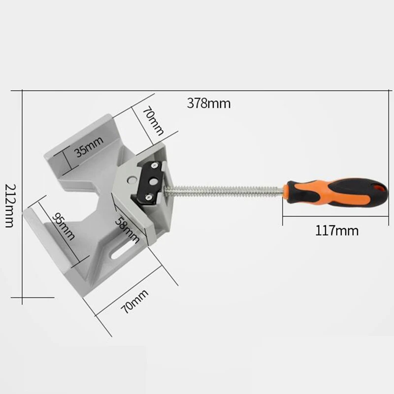 Aluminium Single Handle 90 Degree Right Angle Clamp Photo Frame Corner Clip Woodworking Vise Workbenches
Aluminium Single Handle 90 Degree Right Angle Clamp Photo Frame Corner Clip Woodworking Vise Workbenches