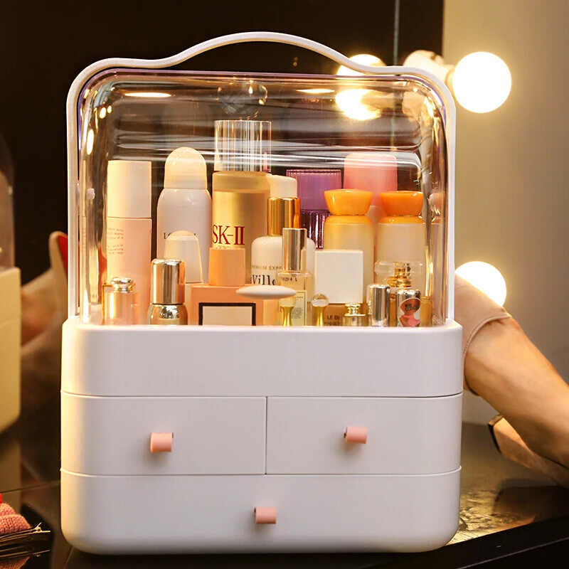 Makeup Storage Box Dustproof Waterproof Cosmetic Case Desktop Storage Box Jewlery Box Gift for a Girlfriend makeup organizer
Makeup Storage Box Dustproof Waterproof Cosmetic Case Desktop Storage Box Jewlery Box Gift for a Girlfriend makeup organizer
