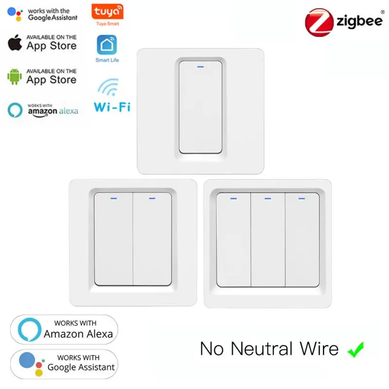 1/2/3 Gang Zigbee TUYA Smart Touch Switch 100-240V Home Wall Button For Alexa Smart Home Tuya Switch Smart Switch Button Switch
1/2/3 Gang Zigbee TUYA Smart Touch Switch 100-240V Home Wall Button For Alexa Smart Home Tuya Switch Smart Switch Button Switch