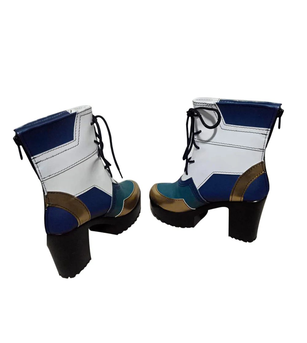 LOL True Damage Qiyana Cosplay Boots High Heel Shoes Custom Made (4)