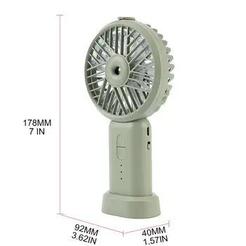 2 in 1 Mini Handheld USB Fan Air Conditioner Cooler 3 Speed Settings Humidifier