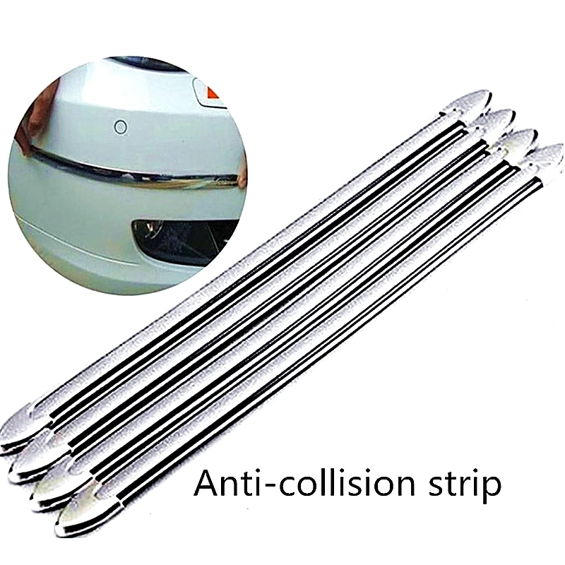 

4pcs/set car Edge Anti-collision Strip Bumper Protector Protective Guard Bar Anti-Rub Scrape Retail Bumper Crash Styling