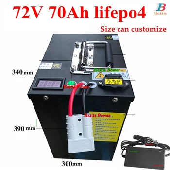 72V 70Ah lifepo4 battery Lithium Rechargeable BMS 24S deep cycle for 5000W bicycle bike scooter Motorcycle + 10A charger
72V 70Ah lifepo4 battery Lithium Rechargeable BMS 24S deep cycle for 5000W bicycle bike scooter Motorcycle + 10A charger