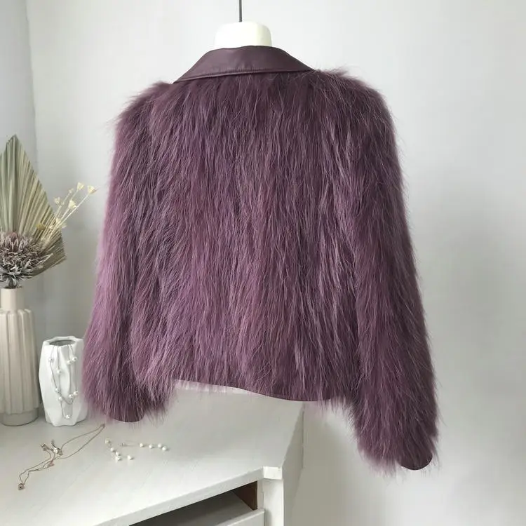 genuine leather jacket women's genuine raccoon fur coats (15)
