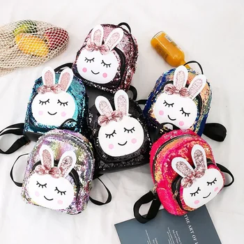 Children campus bowknot sequins squinting bunny children backpack cartoon cute PU kindergarten school bag 
Children campus bowknot sequins squinting bunny children backpack cartoon cute PU kindergarten school bag