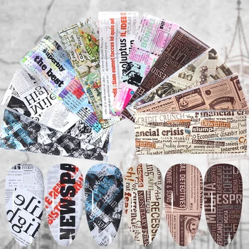 Vintage Newspaper Sticker Foil Nail Art Transfert Paper Classical British Noble Gentleman Slider For Nail Decal Manicure LE1565
Vintage Newspaper Sticker Foil Nail Art Transfert Paper Classical British Noble Gentleman Slider For Nail Decal Manicure LE1565