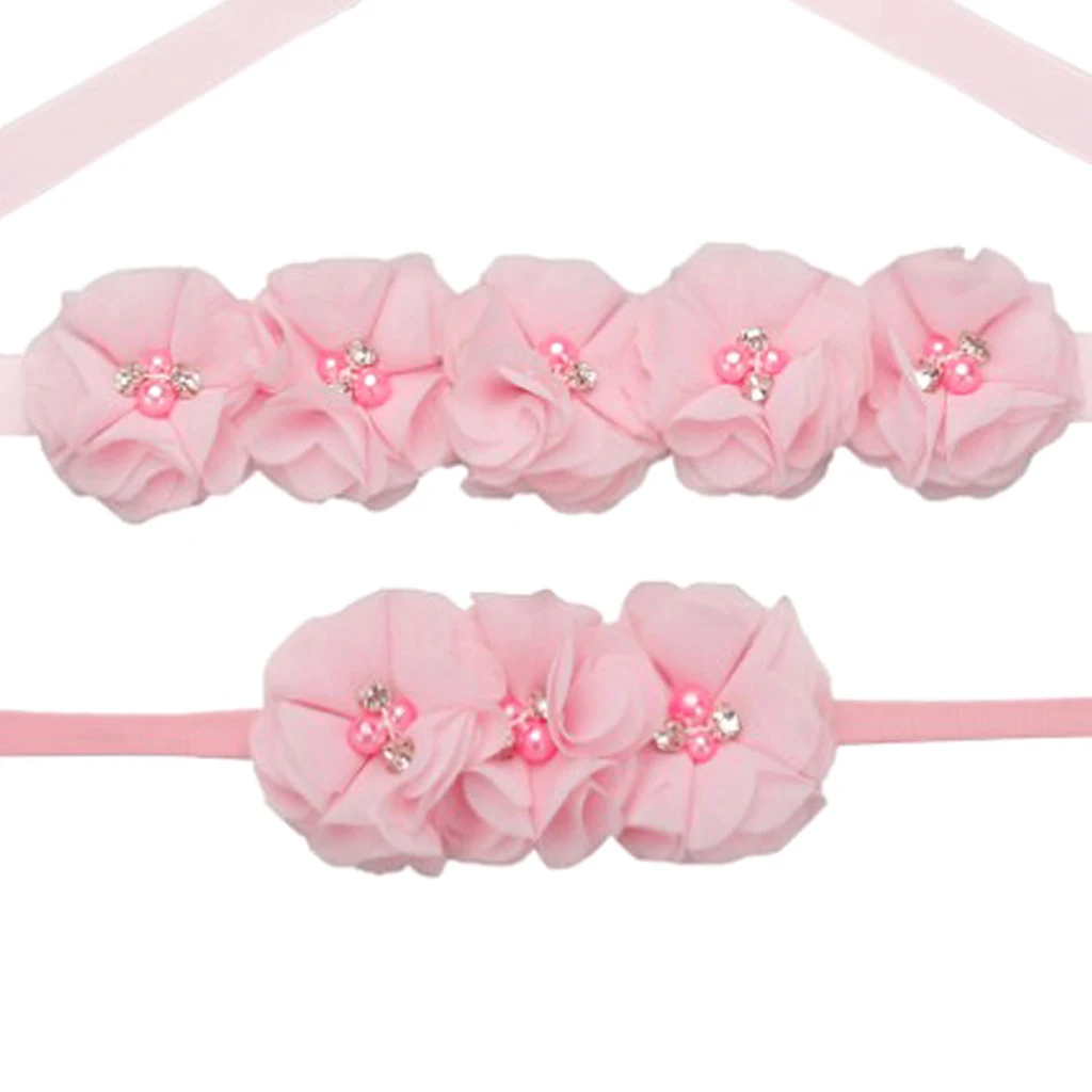 2pcs Maternity Belly Sash Band Belt & Baby Hair Band Headband Flower with Crystal Rhinestones Pearls Head Wrap and Sash Belt Set 2pcs Maternity Belly Sash Band Belt & Baby Hair Band Headband Flower with Crystal Rhinestones Pearls Head Wrap and Sash Belt Set