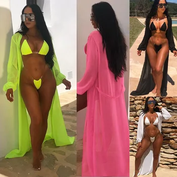 European And American Style Solid Color Sexy Two-piece Bikini + Long-sleeved Blouse Three-piece Swimsuit Suit
European And American Style Solid Color Sexy Two-piece Bikini + Long-sleeved Blouse Three-piece Swimsuit Suit