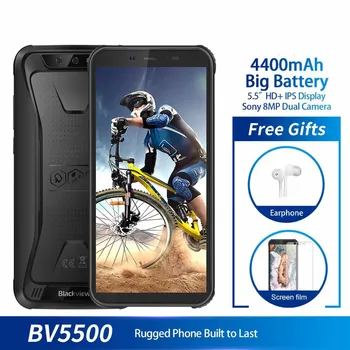 Original Blackview BV5500 5.5" IP68 Waterproof Rugged Outdoor Smartphone 2GB+16GB Android 8.1 4400mAh Dual SIM 18:9 Mobile Phone
Original Blackview BV5500 5.5" IP68 Waterproof Rugged Outdoor Smartphone 2GB+16GB Android 8.1 4400mAh Dual SIM 18:9 Mobile Phone