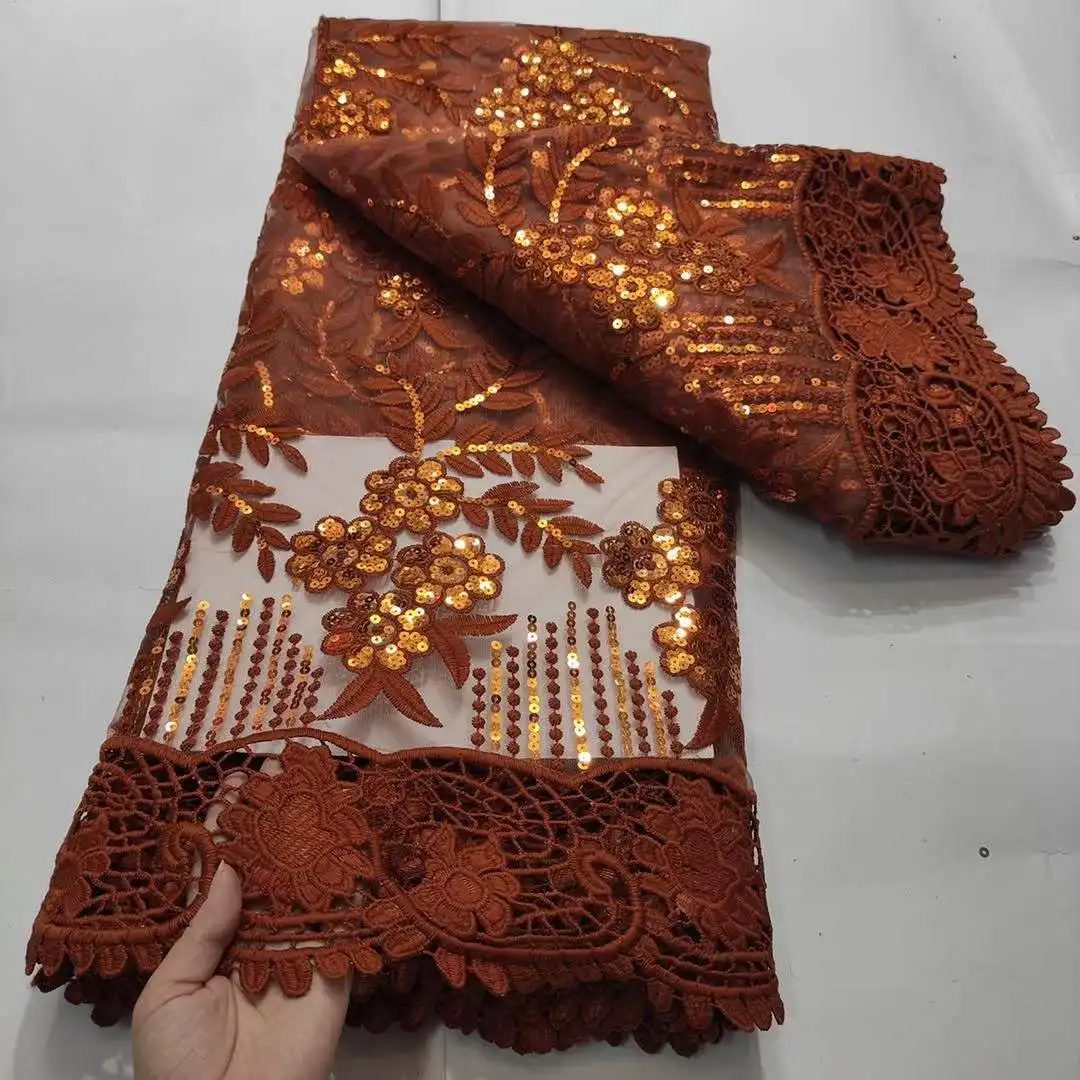 5 yards sequin embroidery Africa Nigeria fabric lace sequined French mesh yarn lace For evening dresses long dress
5 yards sequin embroidery Africa Nigeria fabric lace sequined French mesh yarn lace For evening dresses long dress