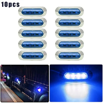 New Arrival High Quality 10Pcs SMD 4-LED Blue Tail Light Truck Trailer Clearance Lamp Side Marker 10-30V 
New Arrival High Quality 10Pcs SMD 4-LED Blue Tail Light Truck Trailer Clearance Lamp Side Marker 10-30V