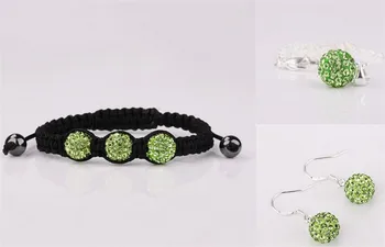 urt3ing 10mm Green 10Pcs/Lot Micro Pave Disco Ball crystal Set Bracelets+ Earringz+Necklace Best
urt3ing 10mm Green 10Pcs/Lot Micro Pave Disco Ball crystal Set Bracelets+ Earringz+Necklace Best
