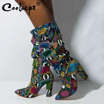 Coolcept Plus Size 33-45 Knee High Boots Women Snake Print Autumn Winter Shoes Women Sexy Pointed Toe High Heels Long Boots
Coolcept Plus Size 33-45 Knee High Boots Women Snake Print Autumn Winter Shoes Women Sexy Pointed Toe High Heels Long Boots