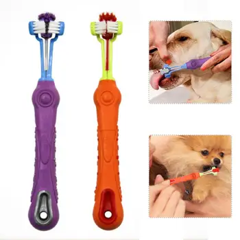 Three Sided Pet Dog Toothbrush Multi-angle Cleaning Tooth Bad Breath Tartar Teeth Care Cat Dog Tooth Cleaning Brush Pet Supplies 
Three Sided Pet Dog Toothbrush Multi-angle Cleaning Tooth Bad Breath Tartar Teeth Care Cat Dog Tooth Cleaning Brush Pet Supplies