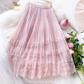 SISHION 2020 New Arrival Women Spring Summer Skirt WF0068 High Wasit A Line Lace Tulle Long Black Pink Grey Pleated Skirt
SISHION 2020 New Arrival Women Spring Summer Skirt WF0068 High Wasit A Line Lace Tulle Long Black Pink Grey Pleated Skirt