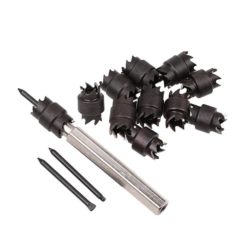 13pcs Spot Weld Cutter, 3/8 inch Rotary Spot Weld Cutter Remover Drill Bits Tool w/replacement Blade Kit
13pcs Spot Weld Cutter, 3/8 inch Rotary Spot Weld Cutter Remover Drill Bits Tool w/replacement Blade Kit