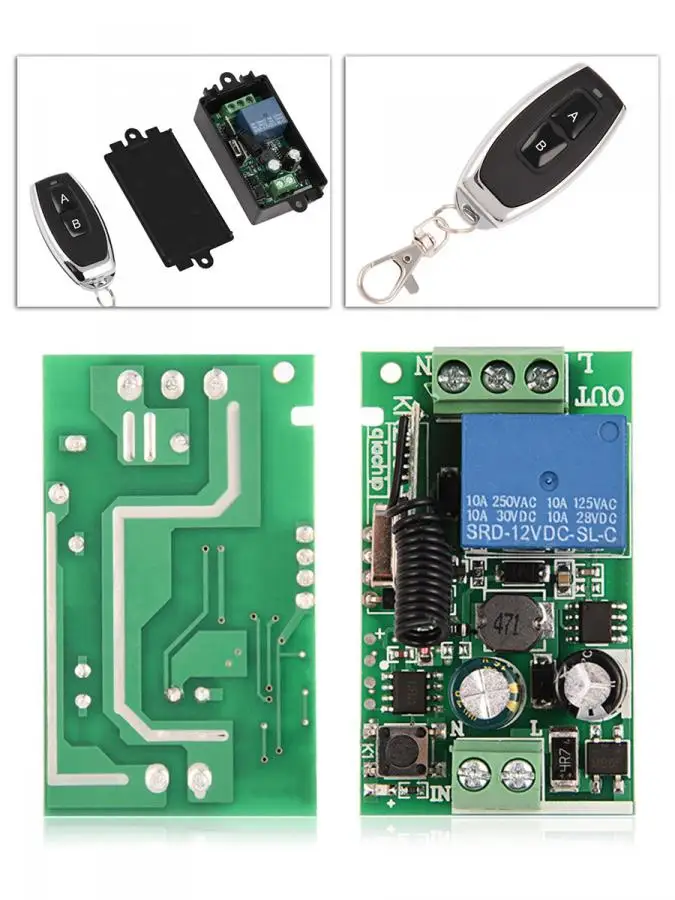 Wireless Smart Remote Control Relay Receive Switch 433Mhz 85V - 250V 1 Relay Remote Control 2 Switch Receiver + Transmitter NEW
Wireless Smart Remote Control Relay Receive Switch 433Mhz 85V - 250V 1 Relay Remote Control 2 Switch Receiver + Transmitter NEW