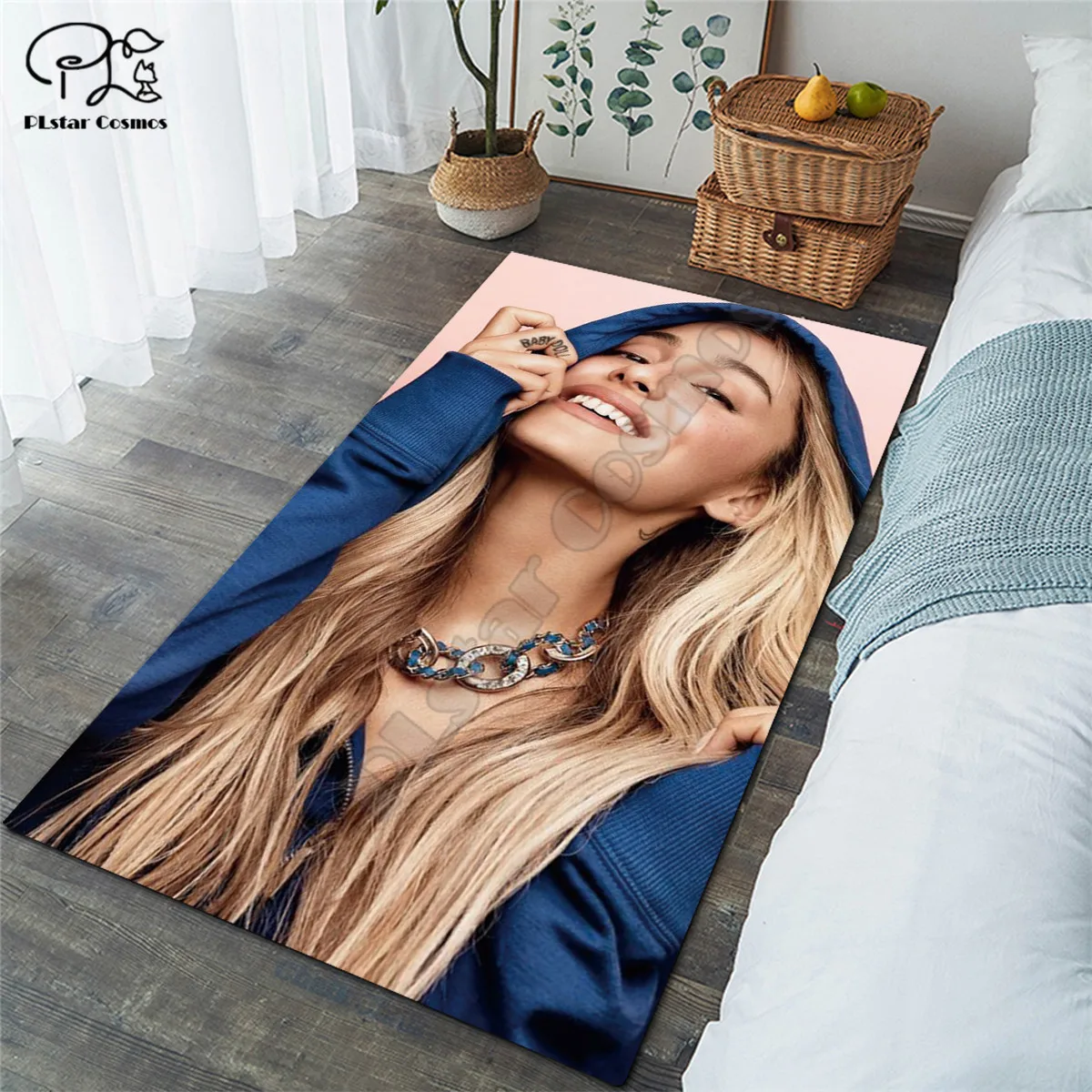 

Ariana Grand carpet Square Anti-Skid Area Floor Mat 3D Rug Non-slip Mat Dining Room Living Room Soft Bedroom Carpet style-02