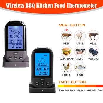 Digital Wireless Oven Thermometer Meat BBQ Grilling Food Probe Kitchen Thermometer Cooking Tools With Timer Meat Thermometer
Digital Wireless Oven Thermometer Meat BBQ Grilling Food Probe Kitchen Thermometer Cooking Tools With Timer Meat Thermometer