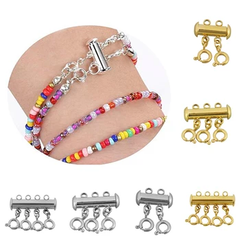 3pcs Gold Color Tube Magnetic Slide Clasps For DIY Jewelry Making Copper End Clasps Connectors Fit Necklaces Bracelets
3pcs Gold Color Tube Magnetic Slide Clasps For DIY Jewelry Making Copper End Clasps Connectors Fit Necklaces Bracelets