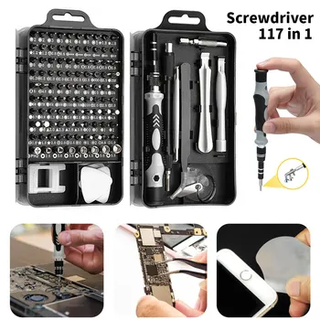 117 In 1 Screwdriver Set Manual Repair Tool Set Multifunctional Precision Screwdriver for Tablet PC Mobile Phone Home Tool Set
117 In 1 Screwdriver Set Manual Repair Tool Set Multifunctional Precision Screwdriver for Tablet PC Mobile Phone Home Tool Set
