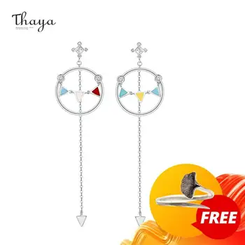 Thaya 100% Authentic S925 Sterling Silver Colorful Flags Drop Dangle Earring Enamel Summer For Women Fashion Gift Fine Jewelry
Thaya 100% Authentic S925 Sterling Silver Colorful Flags Drop Dangle Earring Enamel Summer For Women Fashion Gift Fine Jewelry
