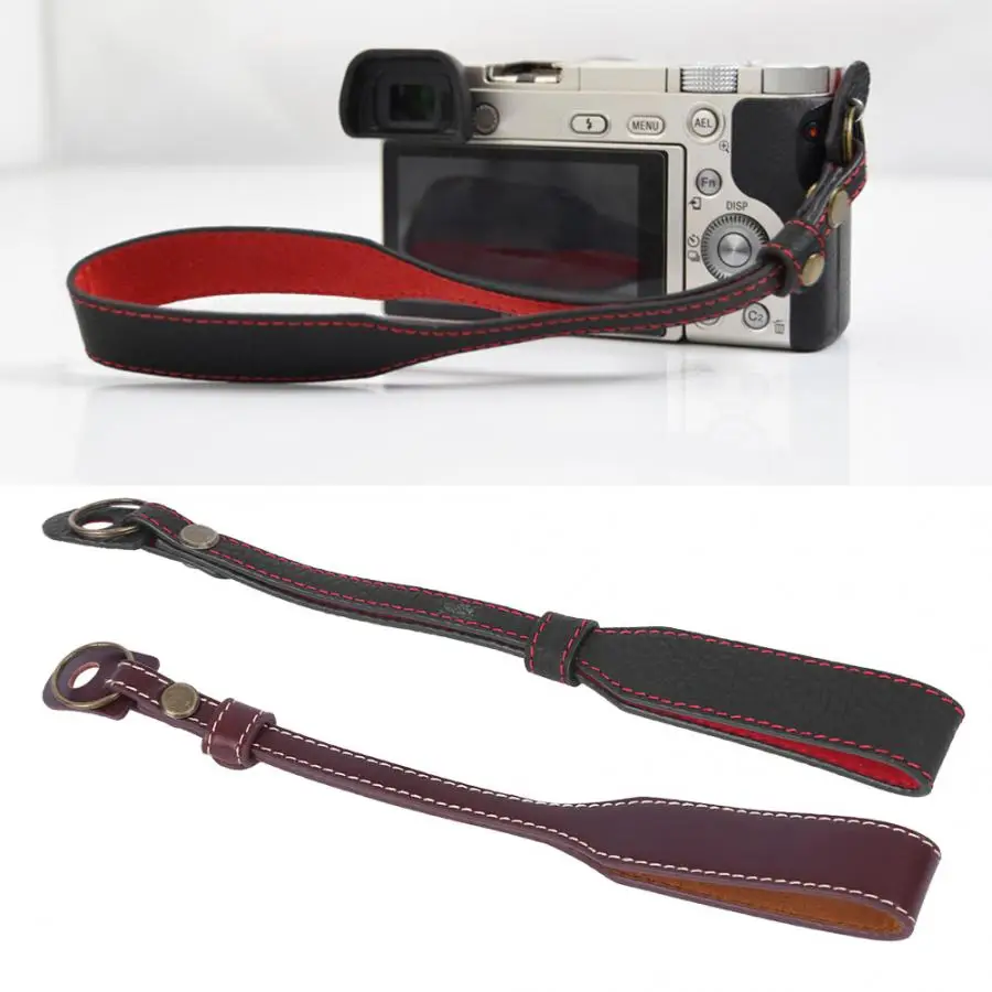 Фото Camera Strap PU Leather Wrist Hand Grip For for Sony RX100 A7 A7R3 Shoulder Neck Vintage Portable | Электроника