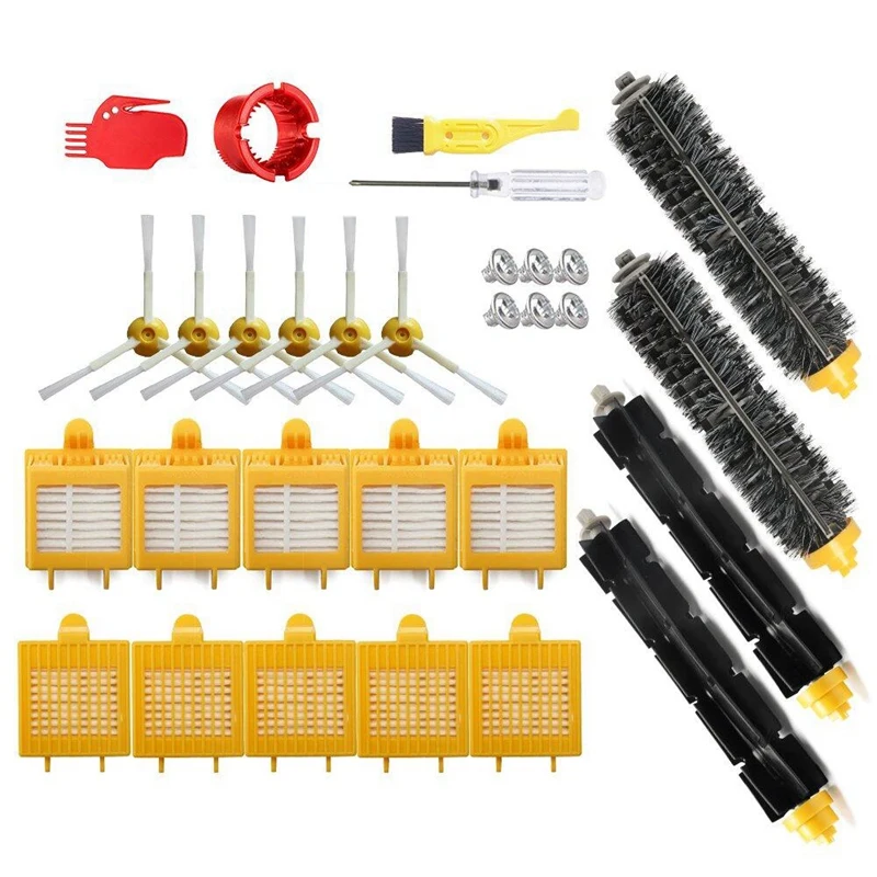 Filter & Brush Kit Replacement for Irobot Roomba 700 Series 760 770 780 790 Vacuum Cleaner Hepa Filter Bristle & Flexible Beater
Filter & Brush Kit Replacement for Irobot Roomba 700 Series 760 770 780 790 Vacuum Cleaner Hepa Filter Bristle & Flexible Beater