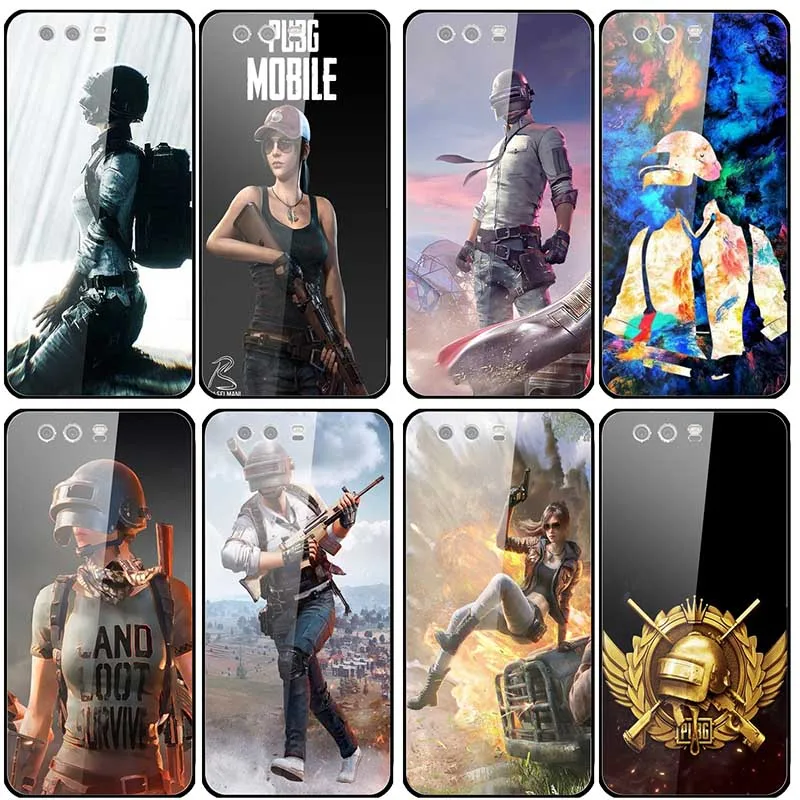 Чехол-накладка для Huawei Honor Y6 Y9 2018 2019 6X 8 8A 8X 9 9X 10 30 X10 Max Lite PUBG из закаленного стекла |