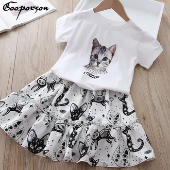 Gooporson Girls Ruffle Outfits Summer Fashion Cartoon Cat Printed Top&skirt Little Girl Clothing Set Cute Outfits Cute Costume
Gooporson Girls Ruffle Outfits Summer Fashion Cartoon Cat Printed Top&skirt Little Girl Clothing Set Cute Outfits Cute Costume