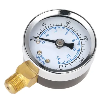 

NEW 40mm 0~200psi 0~14bar Pool Filter Water Pressure Dial Hydraulic Pressure Gauge Meter Manometer 1/8" NPT Thread HOT