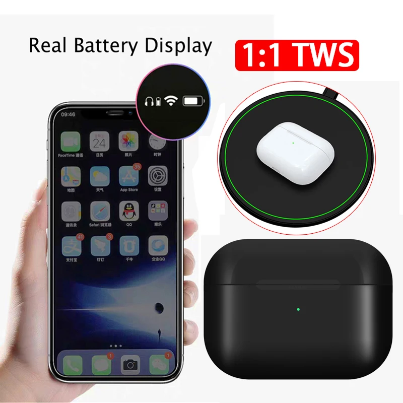 Wireless Charging Dock Ap Pro TWS 1:1 Airpoder Noise Reduction Bluetooth 5.0 Earphone Power Display Pop-ups Touch Headset pk i10
Wireless Charging Dock Ap Pro TWS 1:1 Airpoder Noise Reduction Bluetooth 5.0 Earphone Power Display Pop-ups Touch Headset pk i10